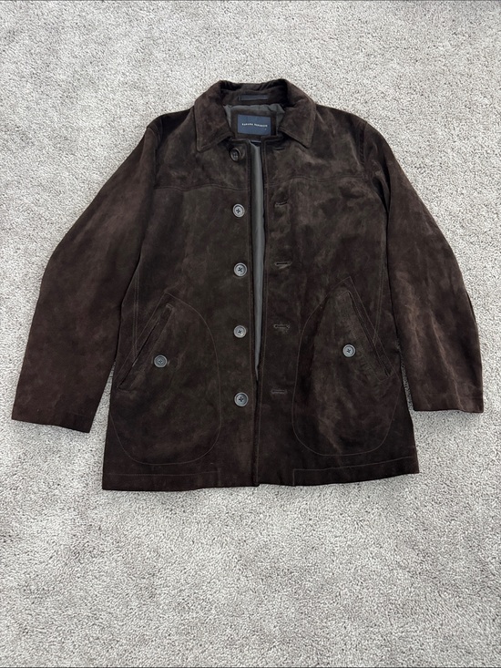 Banana Republic Jackets & Blazers - Banana Republic Chocolate Brown Suede Button-Front Barn Jacket